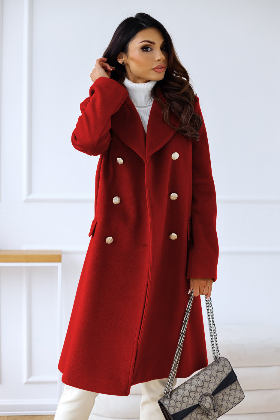 Adelynn | Dames Stijlvol Lange Losse Mantel | Elegante