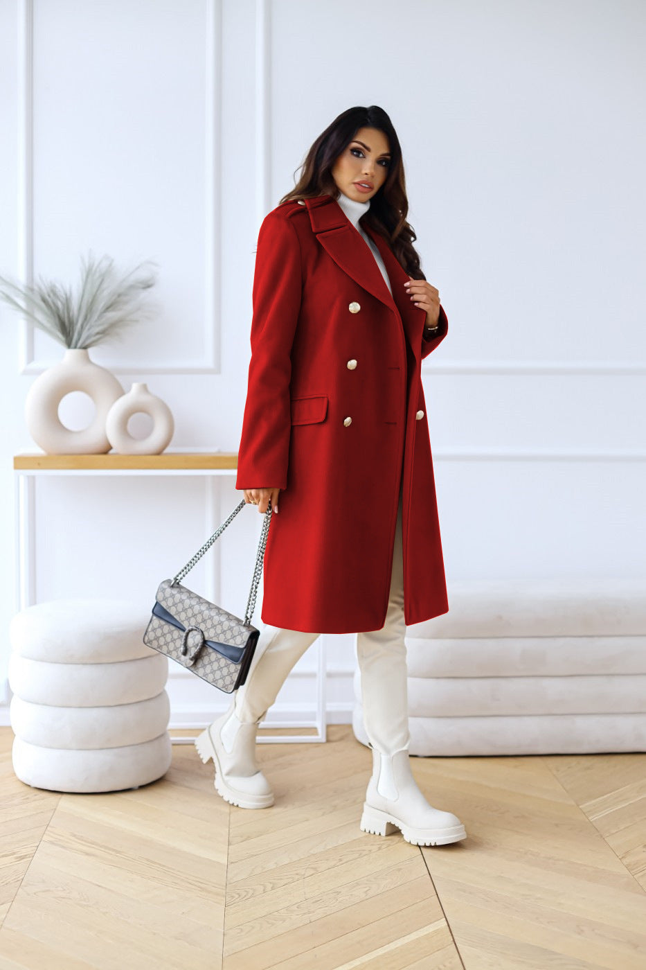 Adelynn | Dames Stijlvol Lange Losse Mantel | Elegante