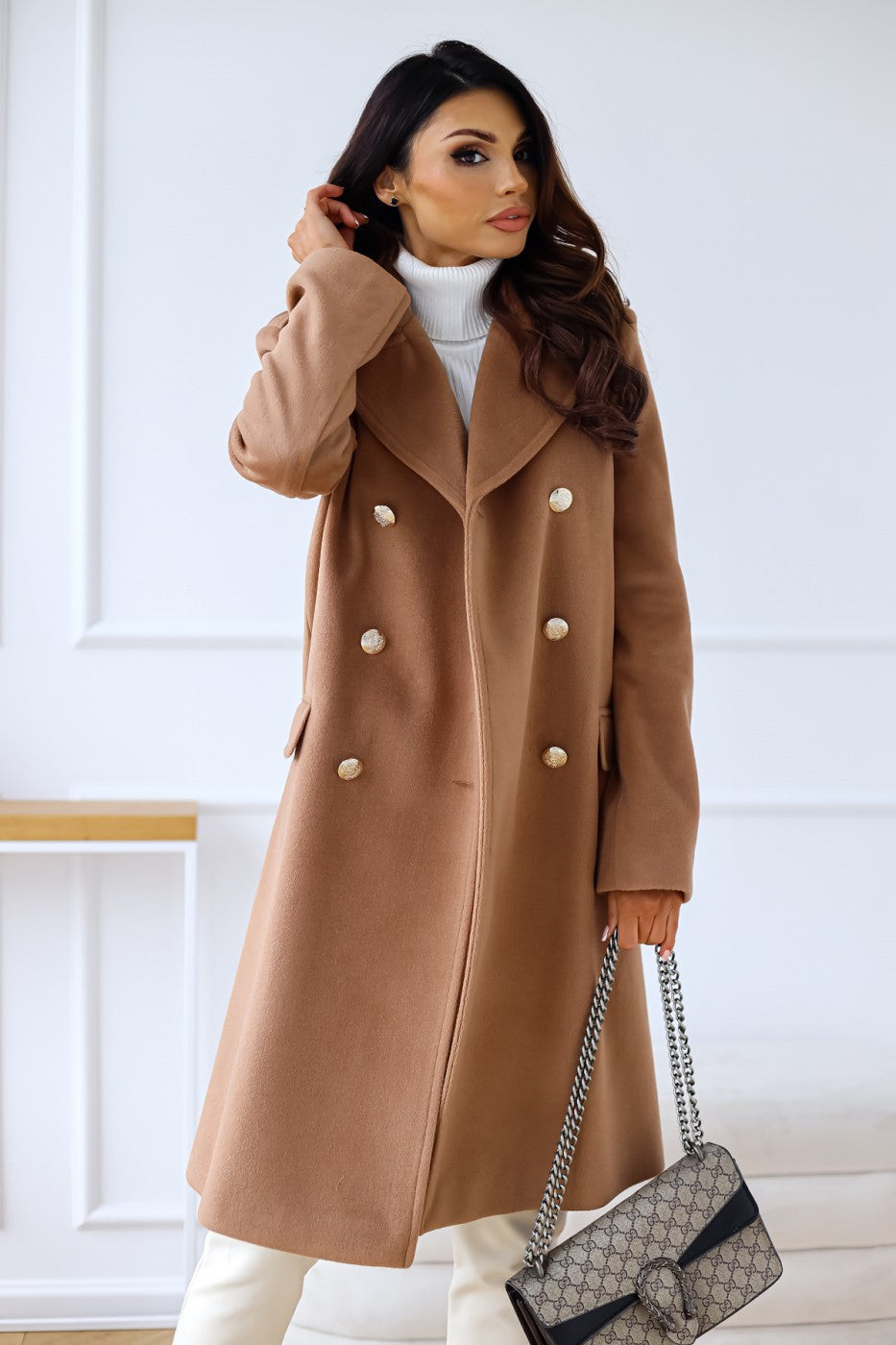 Adelynn | Dames Stijlvol Lange Losse Mantel | Elegante