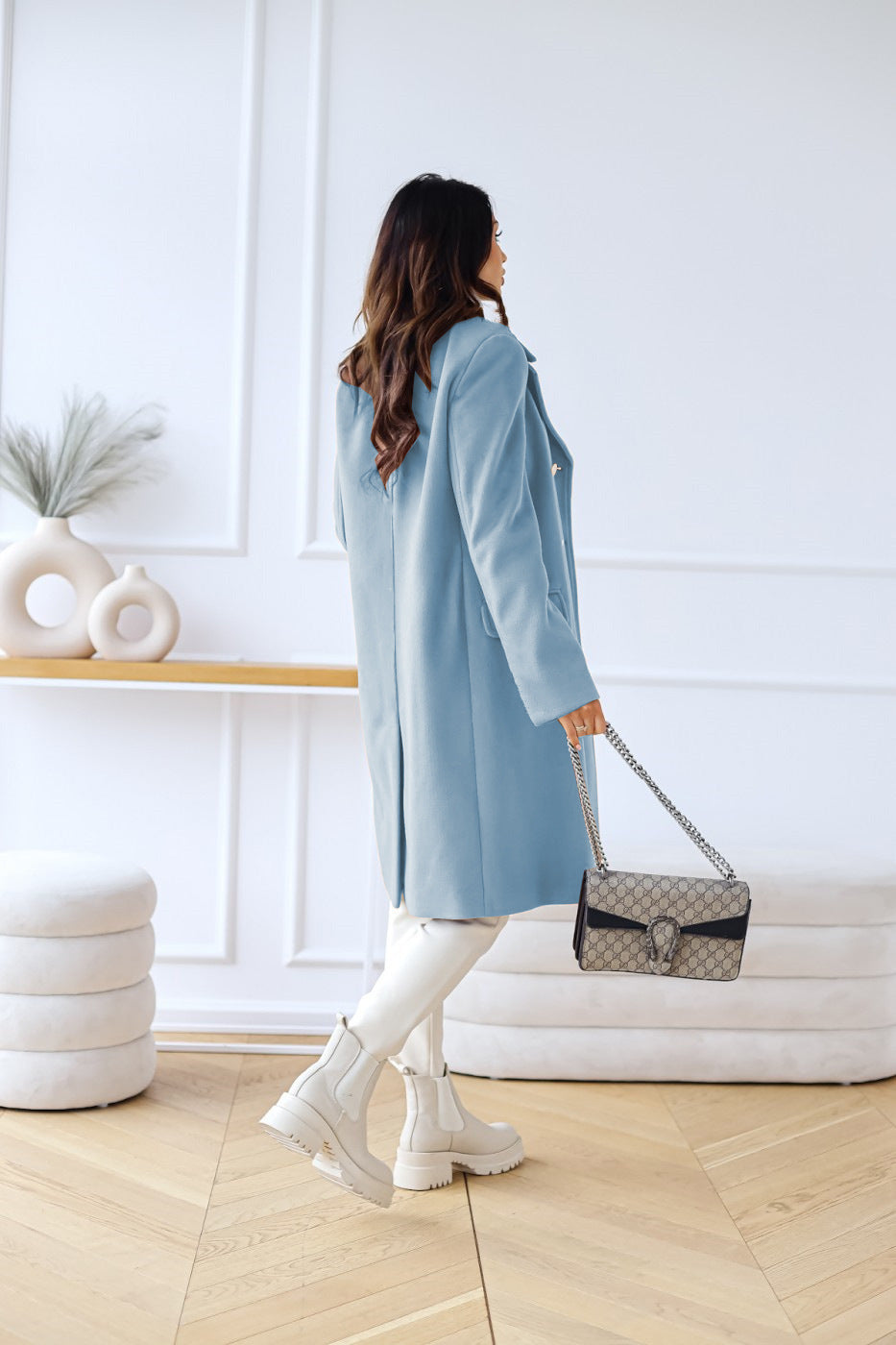 Adelynn | Dames Stijlvol Lange Losse Mantel | Elegante