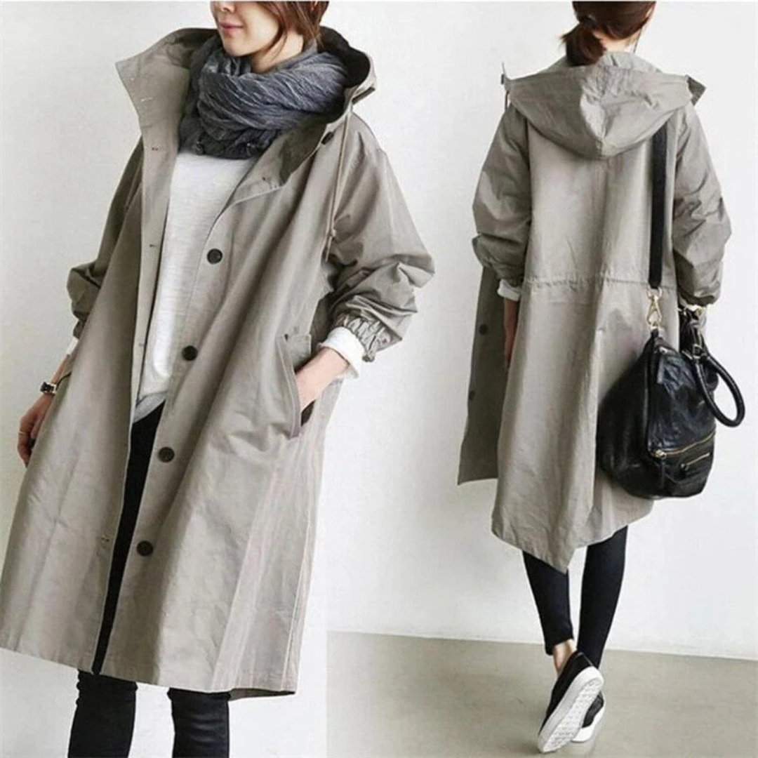 Lange Waterdichte Trenchcoat Voor Dames | Winter